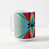 Abstrakt Art Funky Blume Kaffeetasse (Vorderseite Links)