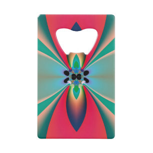 Abstrakt Art Funky Blume Kreditkartenflaschenöffner