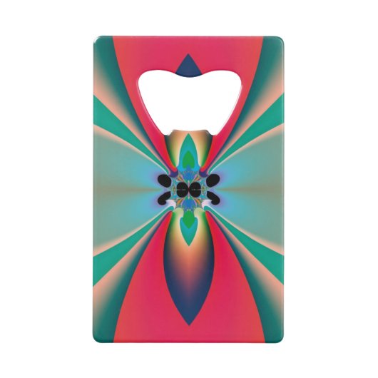 Abstrakt Art Funky Blume Kreditkartenflaschenöffner (Vorderseite)
