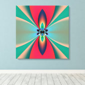 Abstrakt Art Funky Blume Leinwanddruck (Insitu (Holzboden))