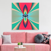 Abstrakt Art Funky Blume Leinwanddruck (Insitu (Wohnzimmer))