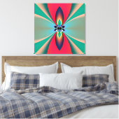 Abstrakt Art Funky Blume Leinwanddruck (Insitu (Schlafzimmer))