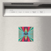 Abstrakt Art Funky Blume Magnet (In Situ (Geschirrspüler))