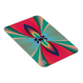 Abstrakt Art Funky Blume Magnet (Rechte Seite)