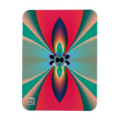 Abstrakt Art Funky Blume Magnet (Vertikal)