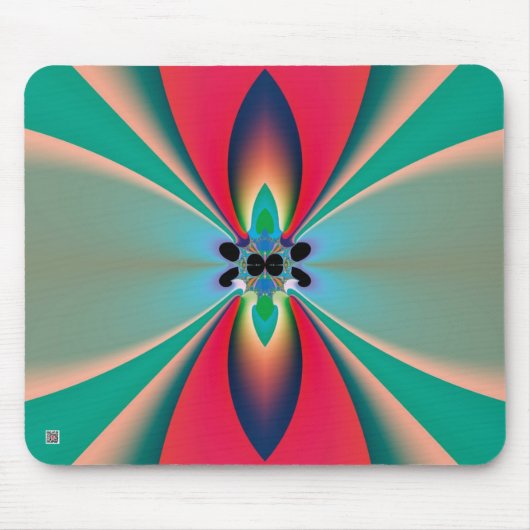Abstrakt Art Funky Blume Mousepad (Vorne)
