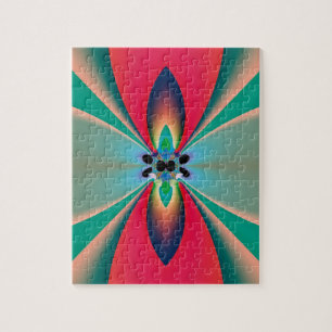 Abstrakt Art Funky Blume Puzzle