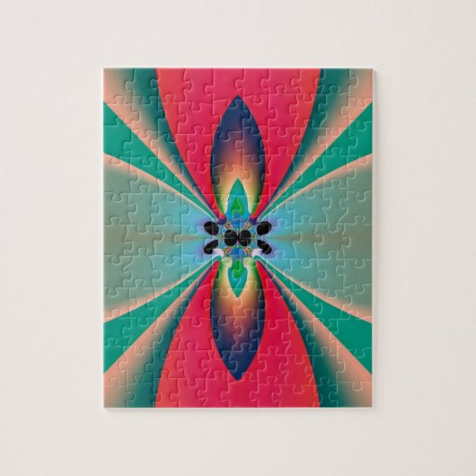 Abstrakt Art Funky Blume Puzzle (Vertikal)