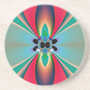 Abstrakt Art Funky Blume Untersetzer