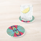 Abstrakt Art Funky Blume Untersetzer (Seite)