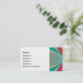 Abstrakt Art Funky Blume Visitenkarte (Stehend Vorderseite)