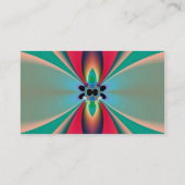 Abstrakt Art Funky Blume Visitenkarte (Rückseite)