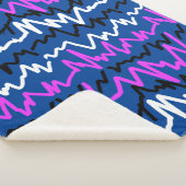 Abstrakt Art Funky Colorful ZigZags Throw Blanket Sherpadecke (3/4)