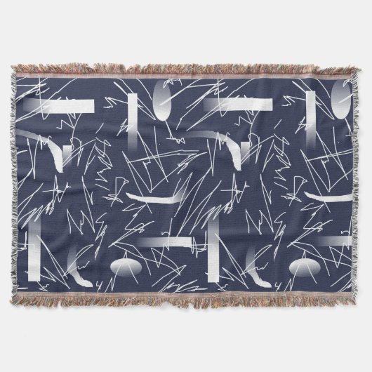 Abstrakt Art Futuristic Muster Throw Blanket Decke (Vorderseite)