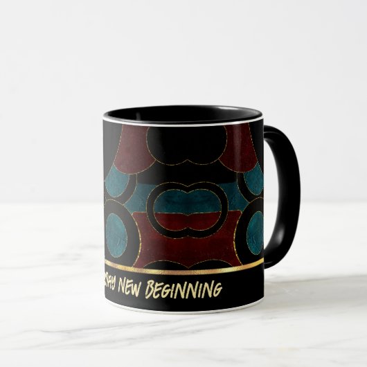 Abstrakt Art Geometric Coffee Tasse (VorderseiteRechts)