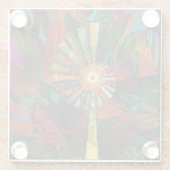 Abstrakt Art Glass Untersetzer (Rückseite)