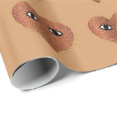 Abstrakt Art Gold Glitzer Herzstück Geschenkpapier (Rolleneckpunkt)