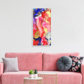 Abstrakt Art Gold Red Blue Alkohol Tinte Leinwanddruck (Insitu (Wohnzimmer))