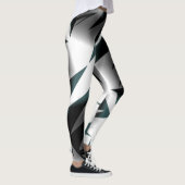 Abstrakt Art Gray Schwarz-weiß Leggings (Rechts)