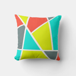 Abstrakt Art Gray Yellow Coral Minimalismus Kissen