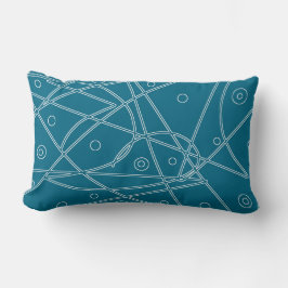 Abstrakt Art Green Blue Line Circles Minimalismus Lendenkissen