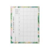 Abstrakt Art Green Family Planer Kalender Notizblock (Rotiert)