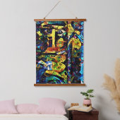Abstrakt Art Hanging Tapestry Wandteppich Mit Holzrahmen (Schlafzimmer)