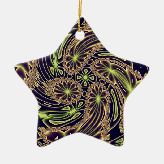 Abstrakt Art Happy Dance Keramik Ornament (Vorne)