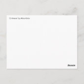 Abstrakt Art Interracial Pärchen in liebevoller Um Postkarte (Rückseite)