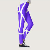 Abstrakt Art Lavender Blauer Weißer Minimalismus Leggings (Rechts)