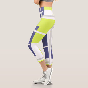 Abstrakt Art Lavender Capri Leggings