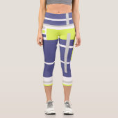 Abstrakt Art Lavender Capri Leggings (Vorderseite)