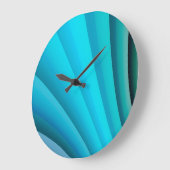Abstrakt Art Light Blue Wave Große Wanduhr (Winkel)