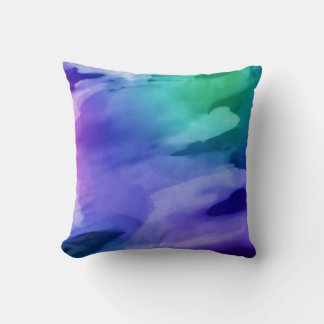 Abstrakt Art Lila Blue Green Wash Kissen