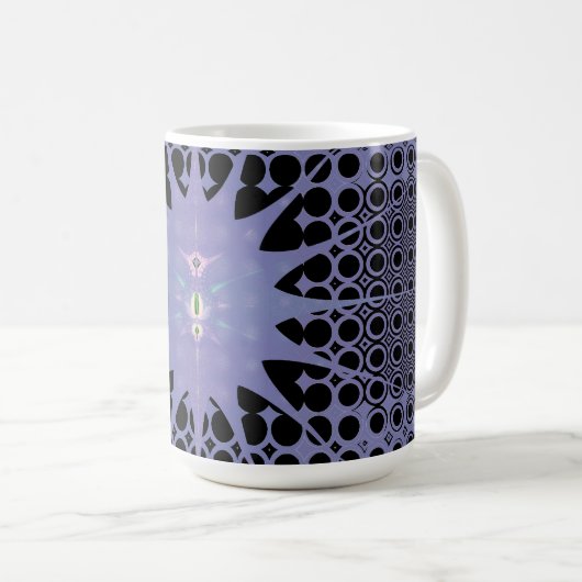Abstrakt Art Lila Space Fraktal Kaffeetasse (VorderseiteRechts)