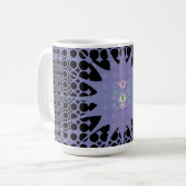 Abstrakt Art Lila Space Fraktal Kaffeetasse (Vorderseite Links)