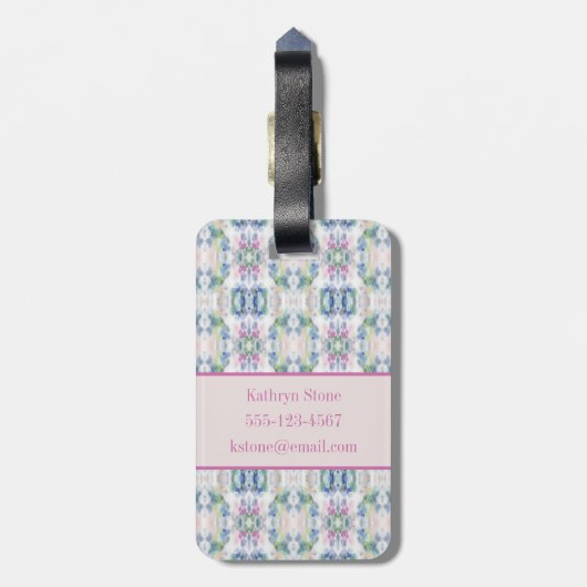 Abstrakt Art Lugage Tag Gepäckanhänger (Rückseite vertikal)