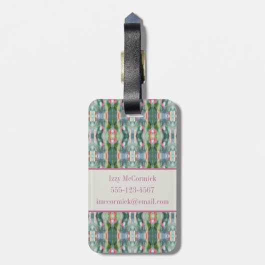 Abstrakt Art Lugage Tag Gepäckanhänger (Rückseite vertikal)