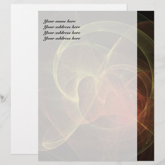 Abstrakt Art Magic Flame Briefbogen (Vorne/Hinten)