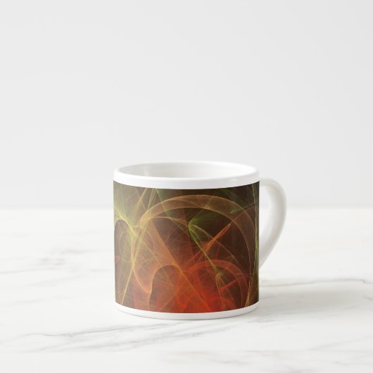 Abstrakt Art Magic Flame Espressotasse (Vorderseite Rechts)