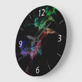 Abstrakt Art Magic Lights Große Wanduhr (Winkel)