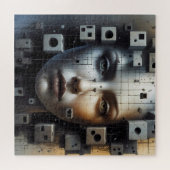 Abstrakt Art Matrix Girl Puzzle (Horizontal)