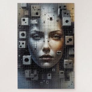 Abstrakt Art Matrix Girl-Puzzle Puzzle