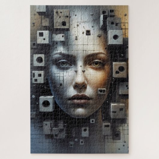 Abstrakt Art Matrix Girl-Puzzle Puzzle (Vertikal)