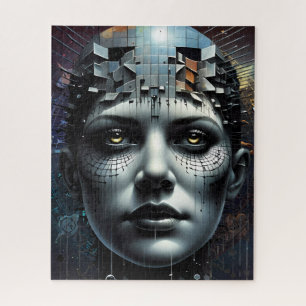 Abstrakt Art Matrix Girl-Puzzle Puzzle