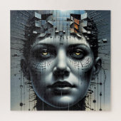Abstrakt Art Matrix Girl-Puzzle Puzzle (Vertikal)