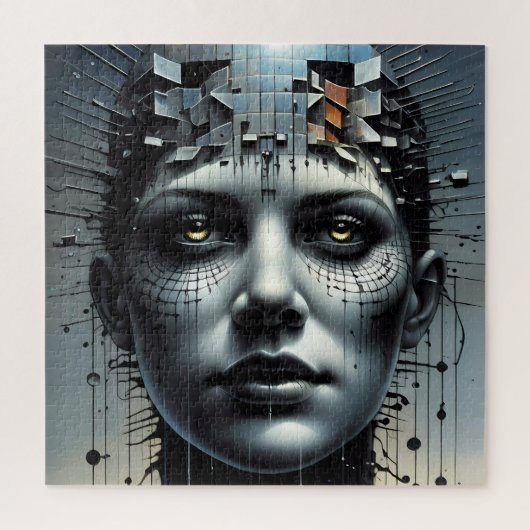 Abstrakt Art Matrix Girl-Puzzle Puzzle (Vertikal)