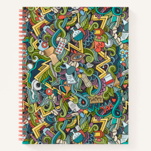 Abstrakt Art Medical Icon Muster Notizblock