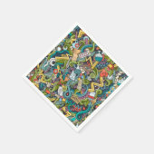 Abstrakt Art Medical Icon Muster Serviette (Ecke)