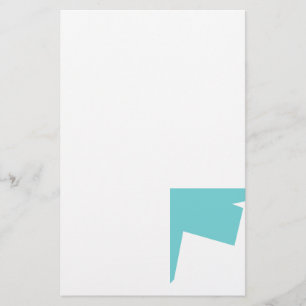 Abstrakt Art Minimalismus Blaues Weiß Briefpapier